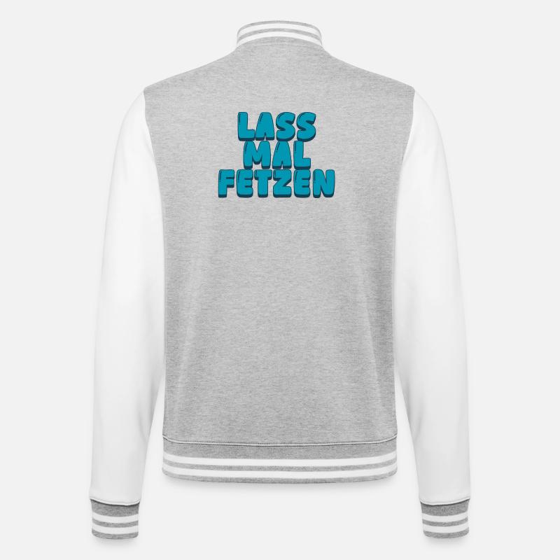 3. Let it shred - College Sweat Jacket - heather grey/white