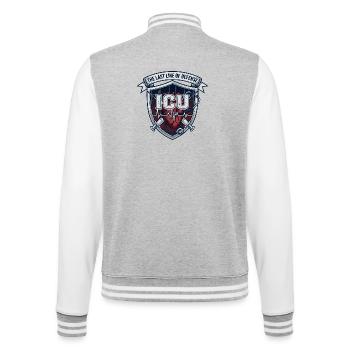 Dernière ligne de défense en soins intensifs - Soins intensifs rétro - Veste Teddy - gris chiné / blanc - Dos - Marisol (170cm)