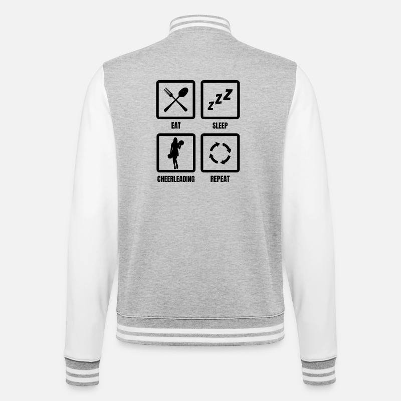 Cheerleading Routine - College-Sweatjacke - Grau meliert/Weiß
