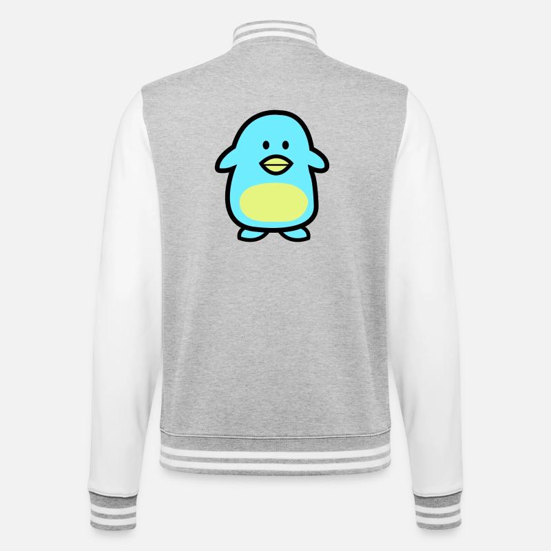 Penguin Comic - College Sweat Jacket - heather grey/white