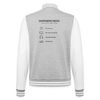 Dopamine Menu TDAH – Guide esthétique de soin de soi - Veste Teddy - gris chiné / blanc - Dos - Marisol (170cm)