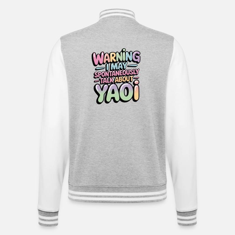 Spontaneous Yaoi Conversation - College Sweat Jacket - heather grey/white