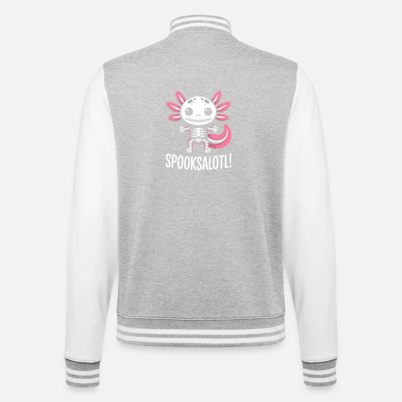 Squelette Squelette de Spooksalot - Veste Teddy - gris chiné / blanc