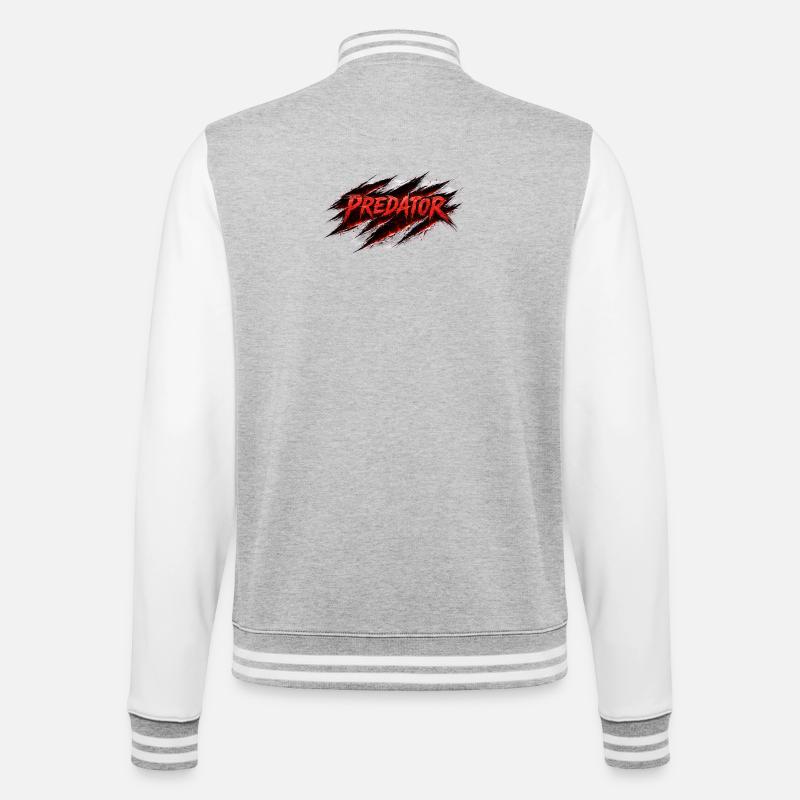 Style rétro Predator Scratch - Veste Teddy - gris chiné / blanc