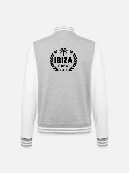 Ibiza Crew - College Sweat Jacket - heather grey/white