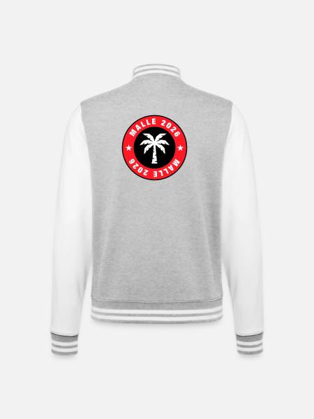Malle 2026 Palm Tree Circle - College Sweat Jacket - heather grey/white