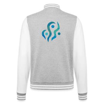 Yoga design_36 - Veste Teddy - gris chiné / blanc - Dos - Marisol (170cm)
