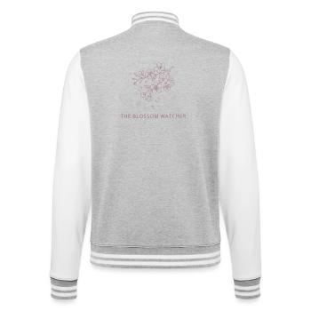 The Blossom Watcher - Illustrations de la saison Spring Snow UK - Veste Teddy - gris chiné / blanc - Dos - Marisol (170cm)