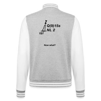 Buoy North Sea Sailing Baltic Sea Maritime - College Sweat Jacket - heather grey/white - Back - Marisol (170cm)