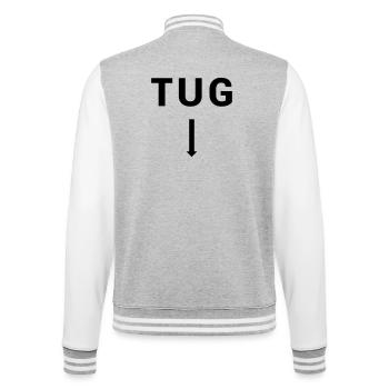 Remorqueur TUG - Capitaine de voilier maritime - Veste Teddy - gris chiné / blanc - Dos - Marisol (170cm)