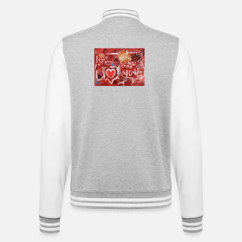 Connected-Alone-Severino-Canepa - Veste Teddy - gris chiné / blanc