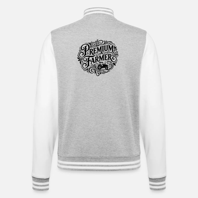 Fermier Premium Dit Fermier - Veste Teddy - gris chiné / blanc