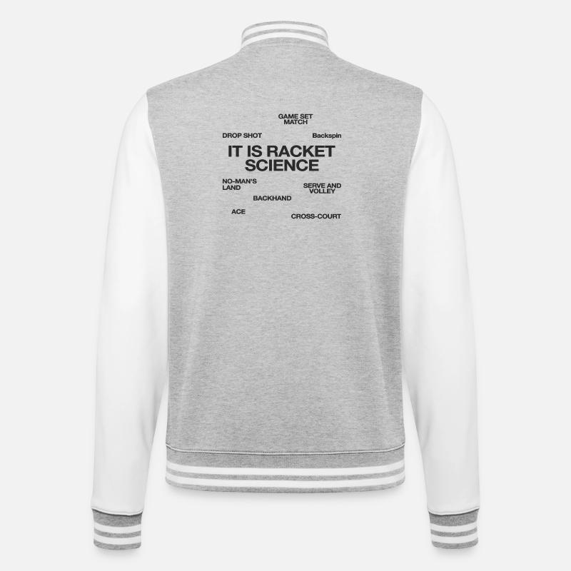It Is Racket Science Tennis Player - College Sweat Jacket - heather grey/white