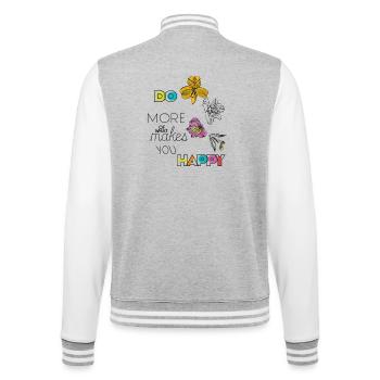 Sois heureux - Veste Teddy - gris chiné / blanc - Dos - Marisol (170cm)