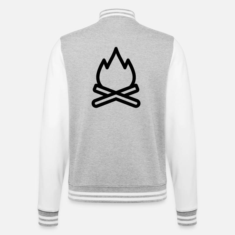 Campfire - College Sweat Jacket - heather grey/white