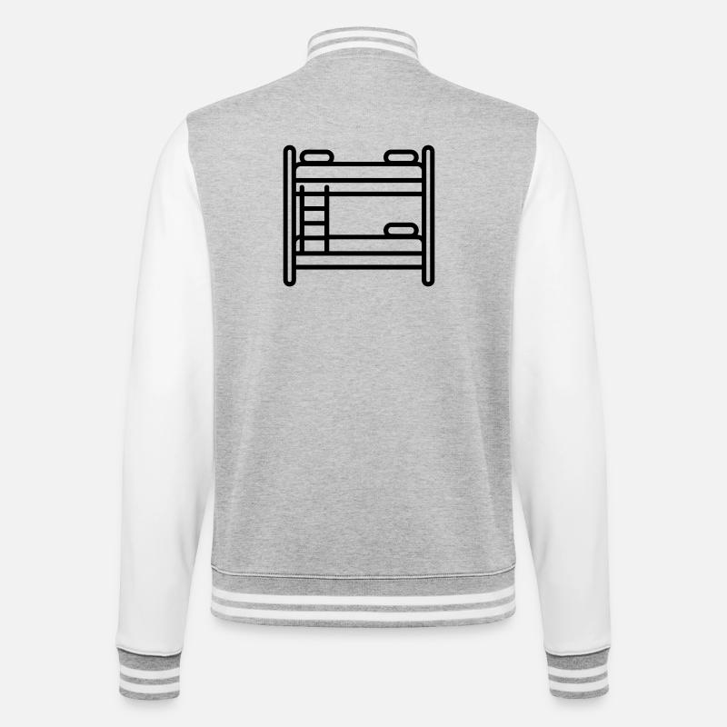 lit superposé - Veste Teddy - gris chiné / blanc