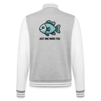 Nur noch ein Geschenk für Fisch-Cartoon-Aquarienliebhaber - College-Sweatjacke - Grau meliert/Weiß - Hinten - Marisol (170cm)