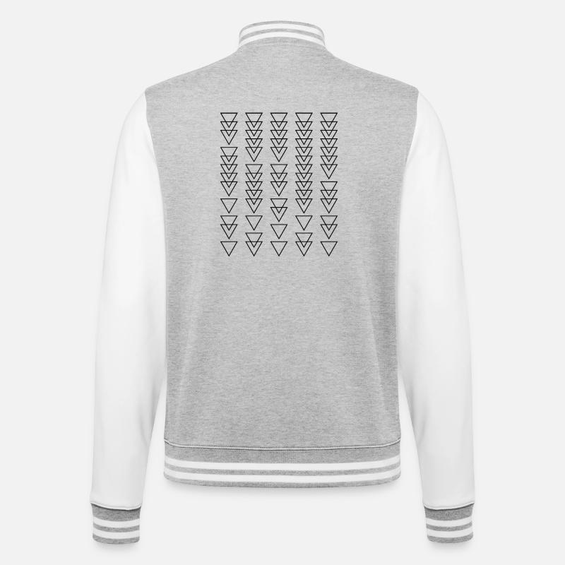 Conception du motif triangle - Veste Teddy - gris chiné / blanc