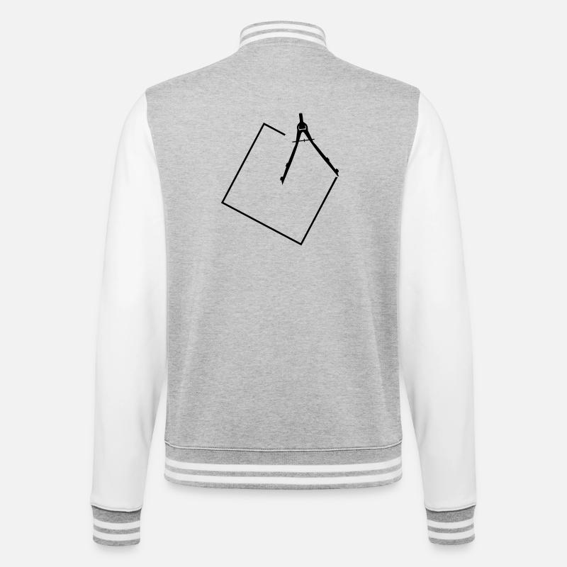 Compas - Veste Teddy - gris chiné / blanc