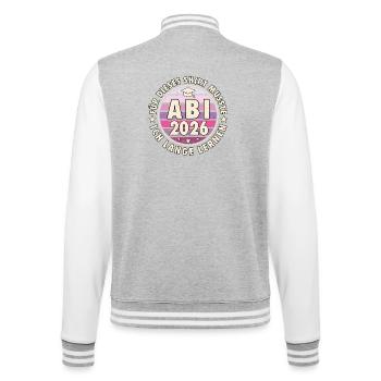 Abi 2026 Gymnasium Abitur Gift Idea - College Sweat Jacket - heather grey/white - Back - Marisol (170cm)