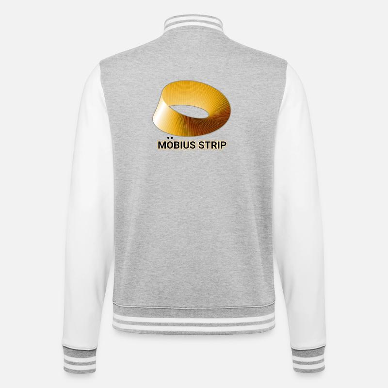 Ruban de Möbius Doré - Veste Teddy - gris chiné / blanc