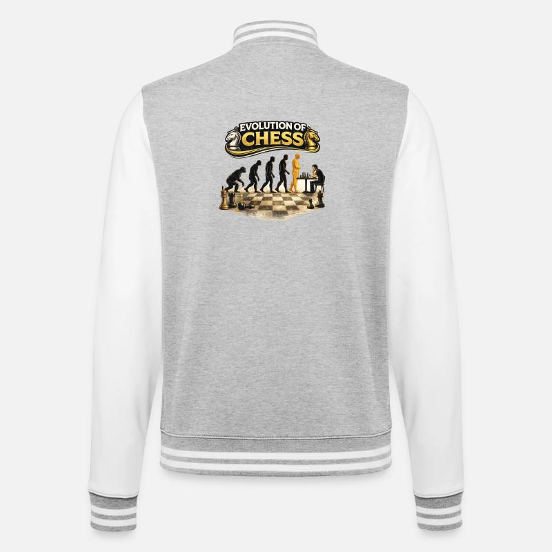 Évolution des échecs - Veste Teddy - gris chiné / blanc