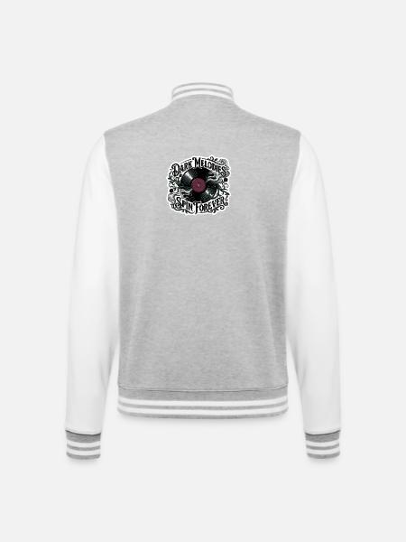 Dark Melodies Spin Forever - College Sweat Jacket - heather grey/white