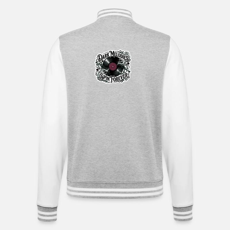 Dark Melodies Spin Forever - College Sweat Jacket - heather grey/white