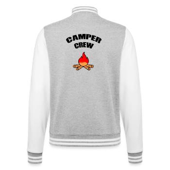 Campfire Flame Romance - College Sweat Jacket - heather grey/white - Back - Marisol (170cm)