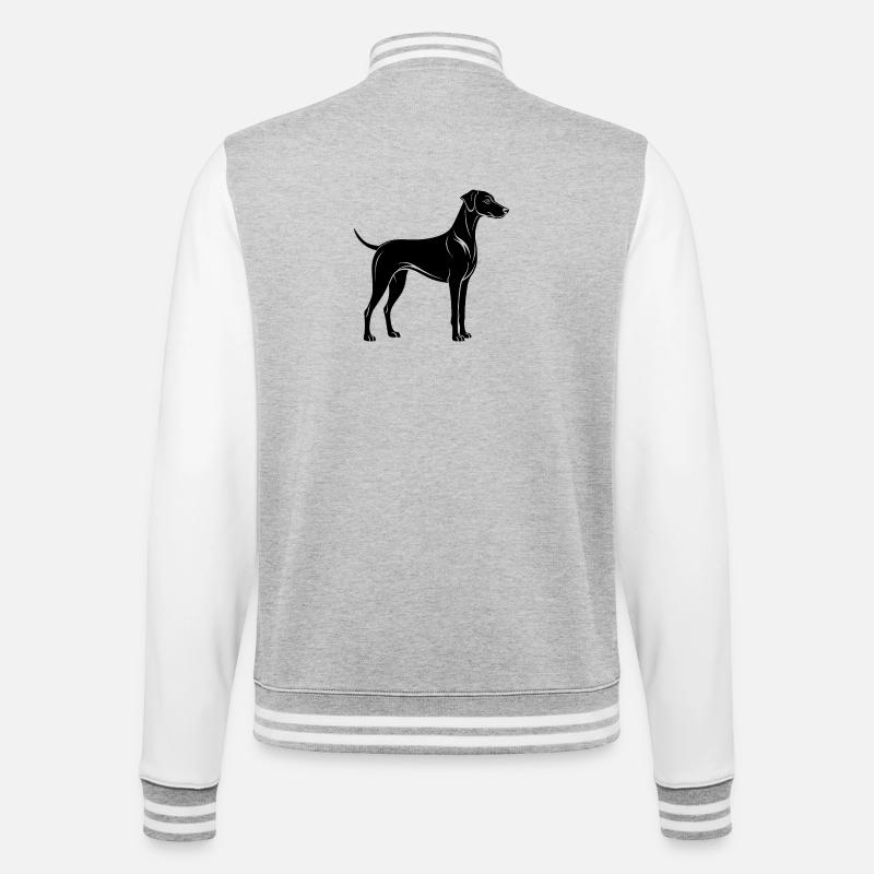 Plot Hound - College Sweat Jacket - heather grey/white
