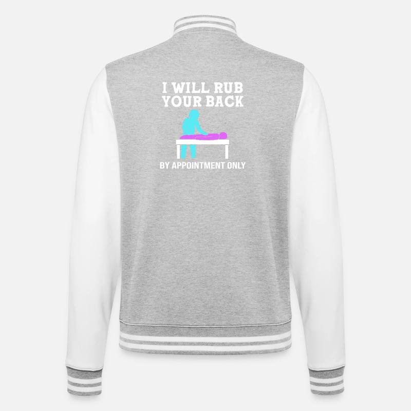 Massage masseur, masseuse, naturopath - College Sweat Jacket - heather grey/white