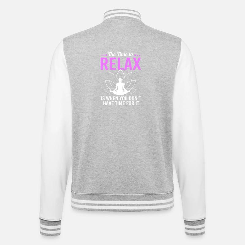 Bouddhisme Bouddhiste Meditation Zen Namasté - Veste Teddy - gris chiné / blanc