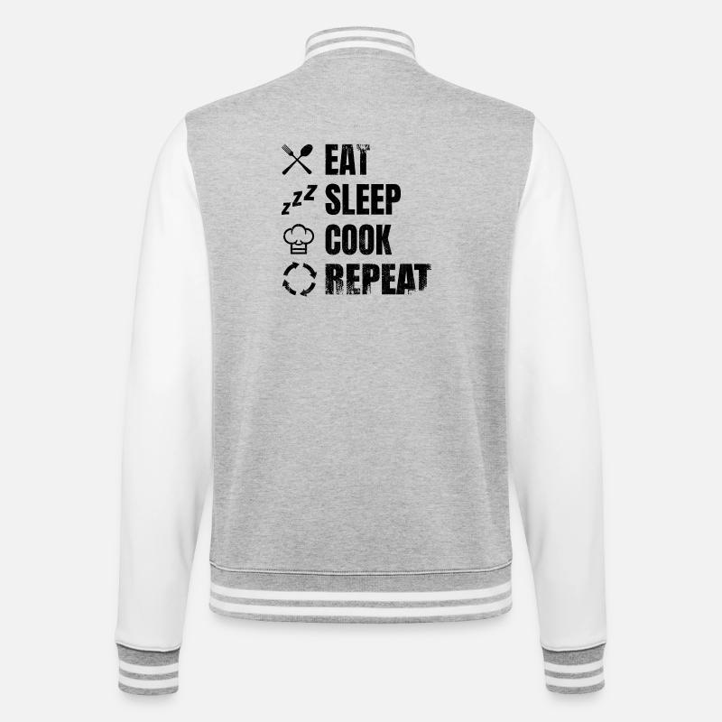 Plan de cuisson - Veste Teddy - gris chiné / blanc