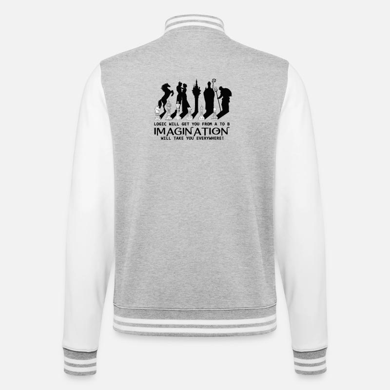 Chess Logic - College Sweat Jacket - heather grey/white