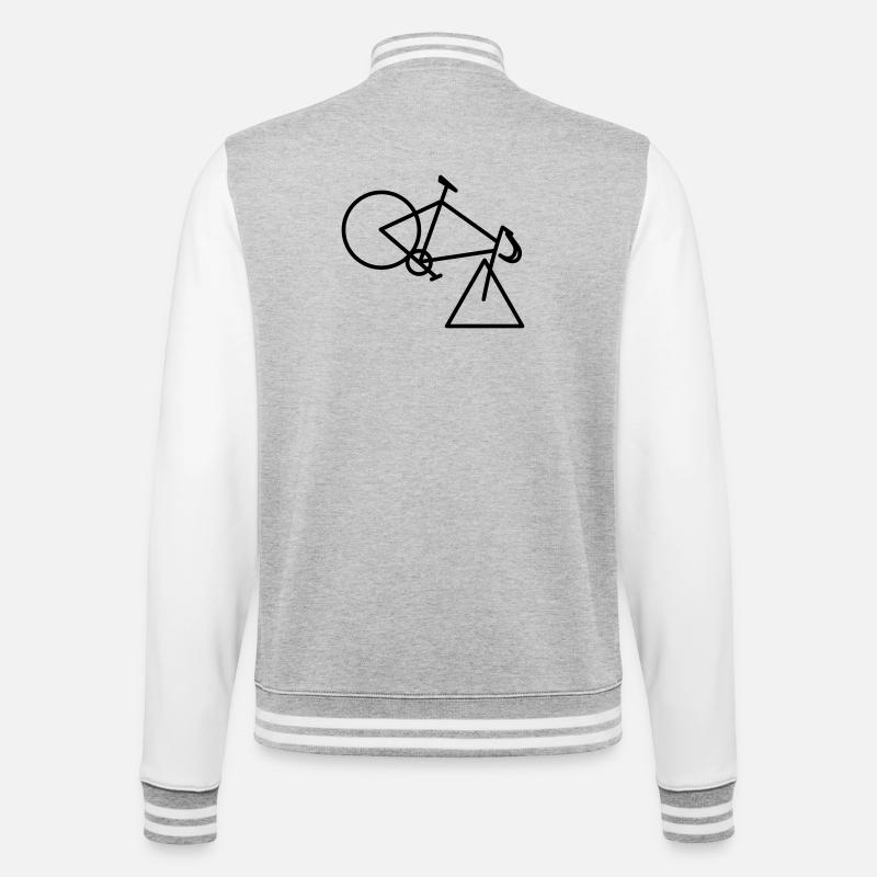 Dreirad - College-Sweatjacke - Grau meliert/Weiß