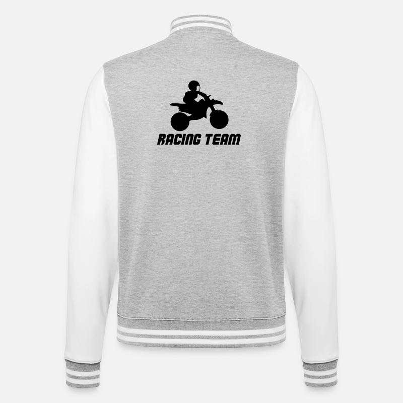 Racing Team - College Sweat Jacket - heather grey/white