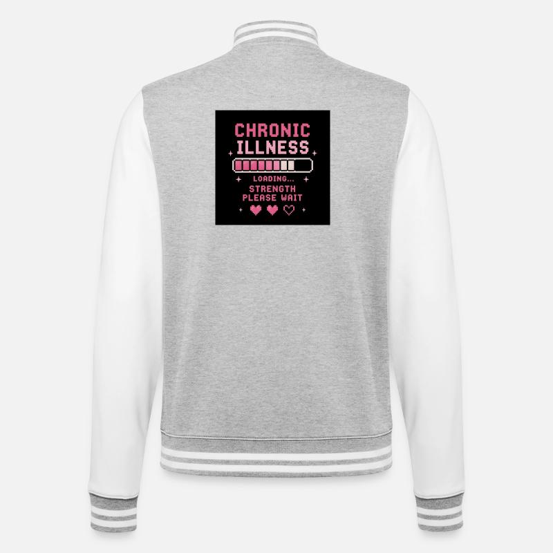     Loading Strength Invisible Battles - College Sweat Jacket - heather grey/white