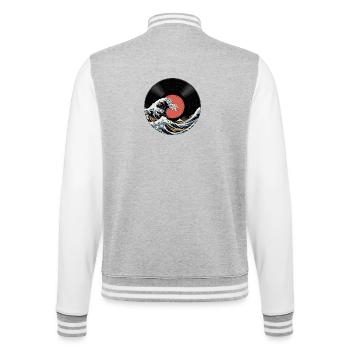 Vinyl Wave Large Wave - Veste Teddy - gris chiné / blanc - Dos - Marisol (170cm)