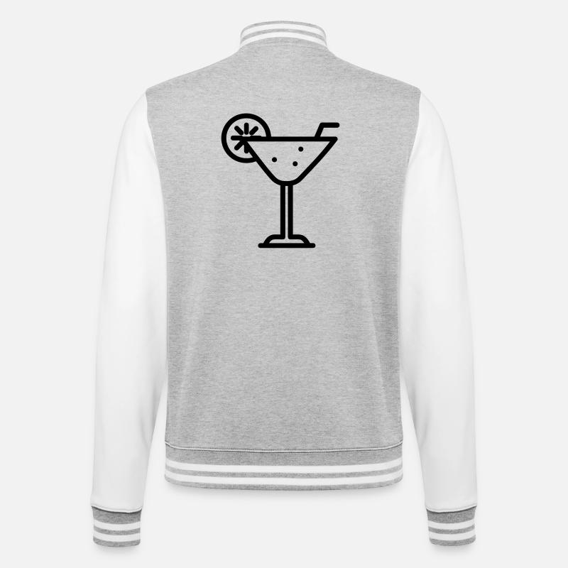 cocktail - College Sweat Jacket - heather grey/white