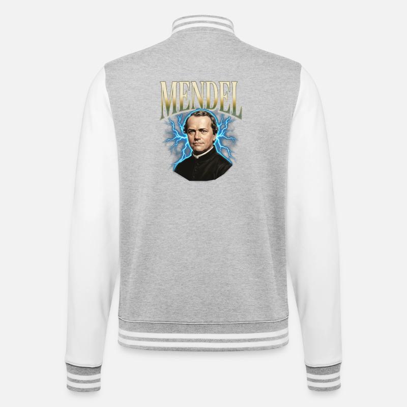 Gregor Mendel Donner - College Sweat Jacket - heather grey/white