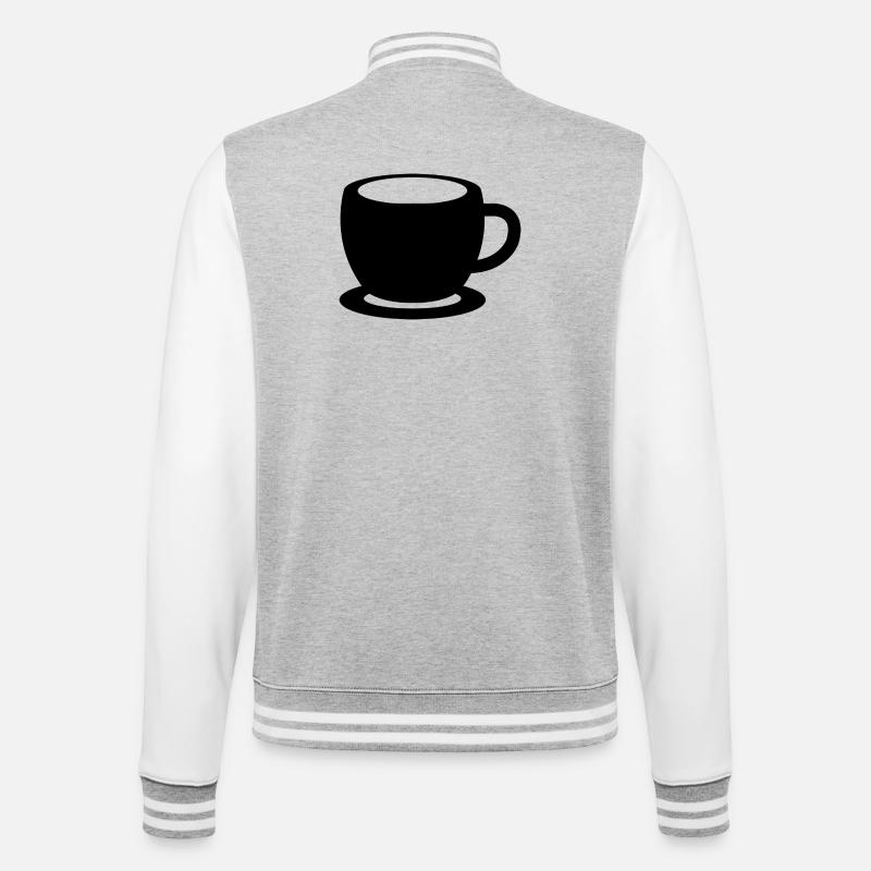 Tea Cup - College Sweat Jacket - heather grey/white