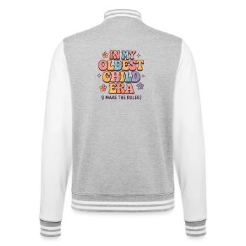 L’humour de la famille fille à l’ère de mon aîné - Veste Teddy - gris chiné / blanc - Dos - Marisol (170cm)
