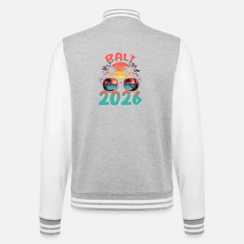 Bali 2026 - College Sweat Jacket - heather grey/white