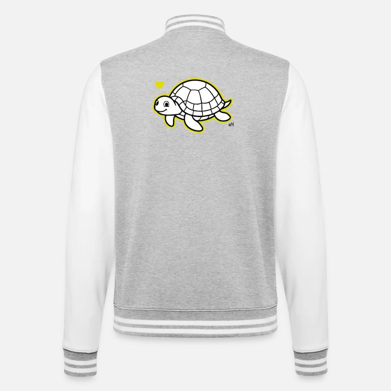 Max_the_turtle - College Sweat Jacket - heather grey/white