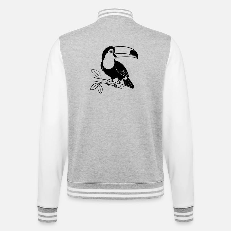 Toukan Bird - Veste Teddy - gris chiné / blanc