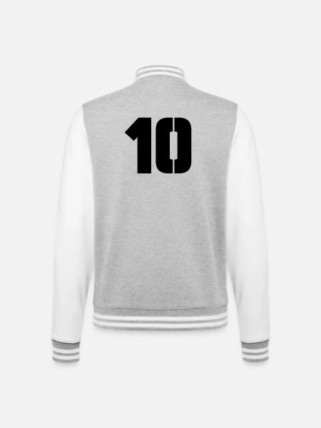 10 - Veste Teddy - gris chiné / blanc
