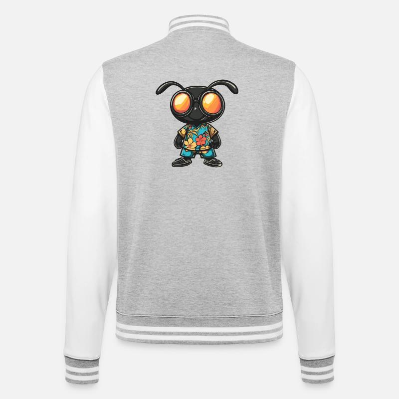 Ant Comic Vacation - College Sweat Jacket - heather grey/white