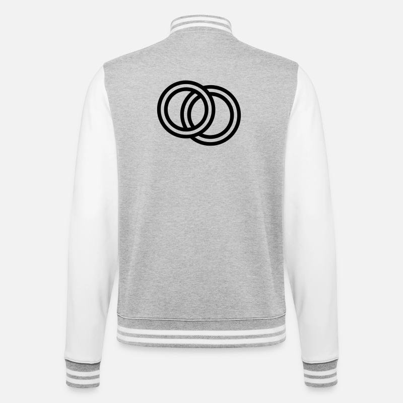 fiançailles - Veste Teddy - gris chiné / blanc