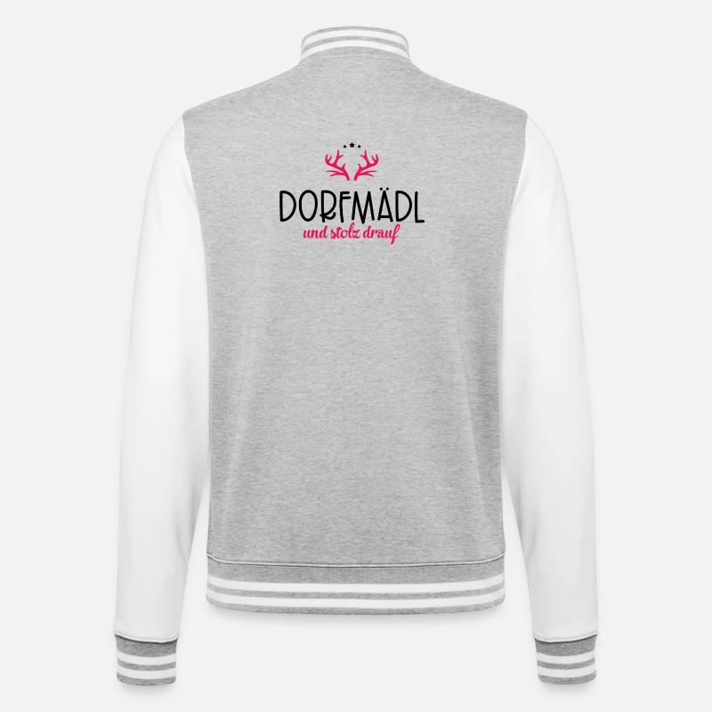 Dorfmädl - Veste Teddy - gris chiné / blanc