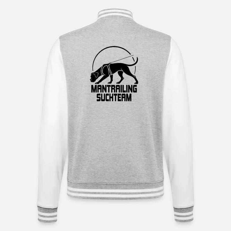 Boxer Mantrailing Search Team Dogs Wilsigns - College Sweat Jacket - heather grey/white